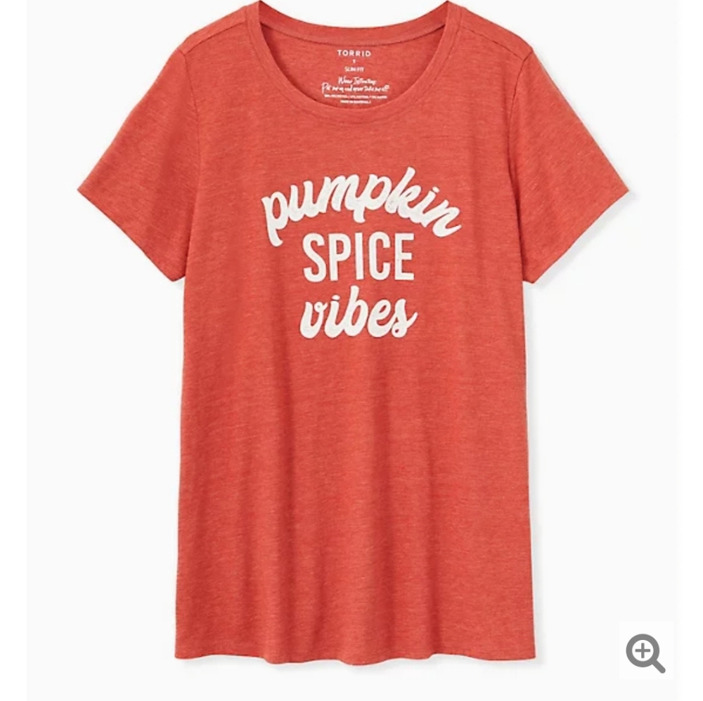 torrid pumpkin spice vibes t-shirt NWT size oX & 2X
